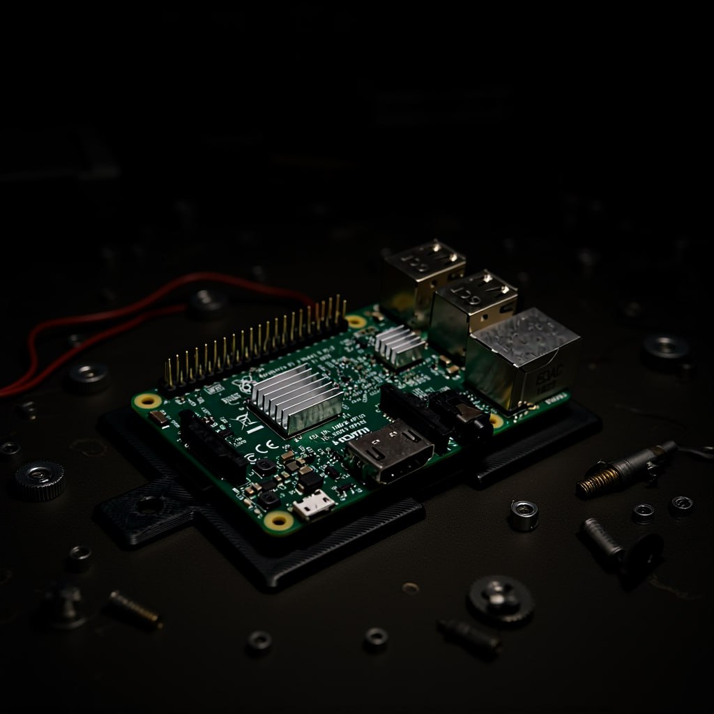 Pi mount AI-generated product shot with dramatic lighting